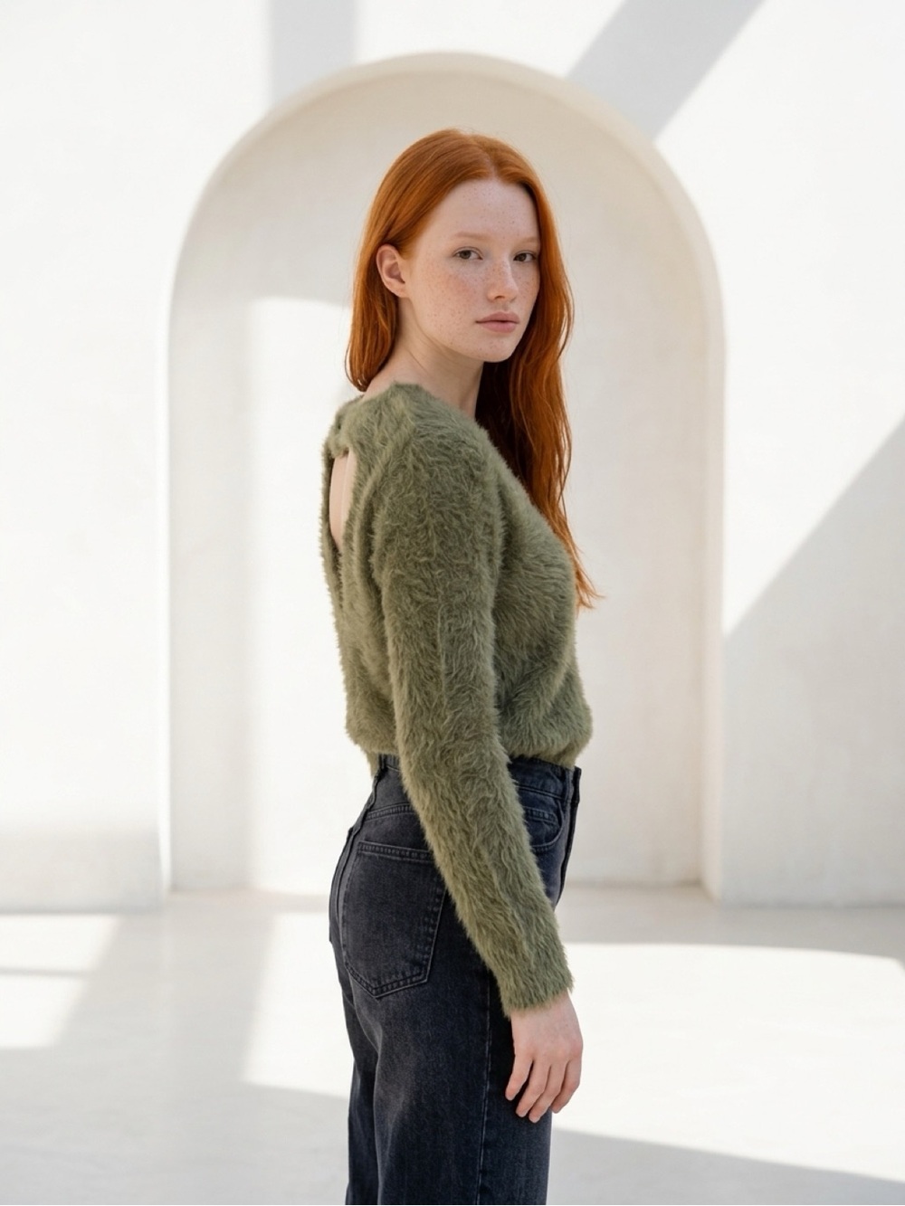 Banana Republic Olive Green Festive Sweater